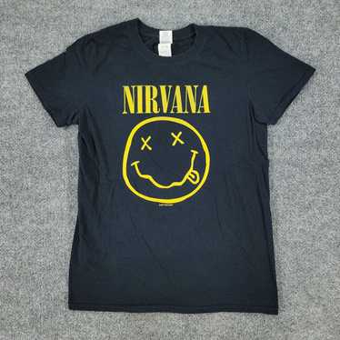 Gildan Nirvana Shirt Men Small Black Graphic Band… - image 1