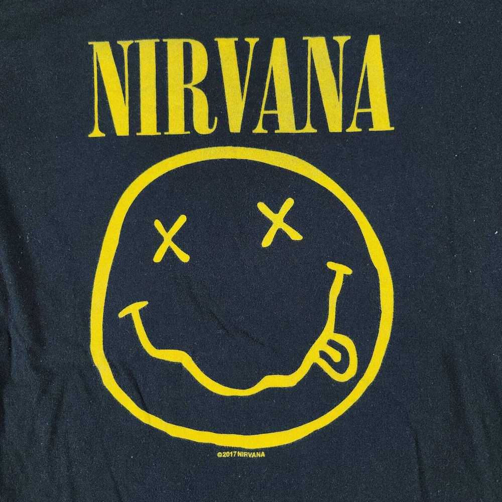 Gildan Nirvana Shirt Men Small Black Graphic Band… - image 2