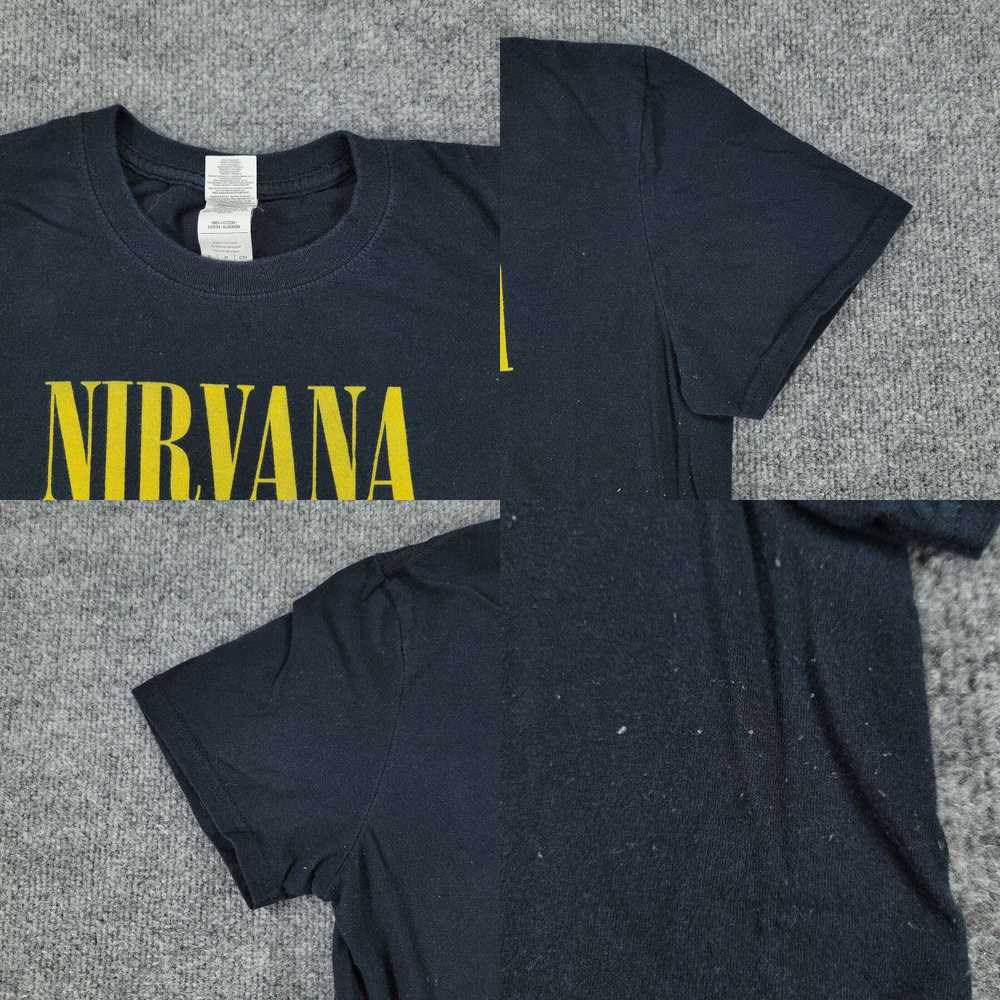 Gildan Nirvana Shirt Men Small Black Graphic Band… - image 4