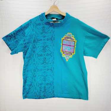Vintage Beach Gear T Shirt Mens XL Blue Water Spo… - image 1