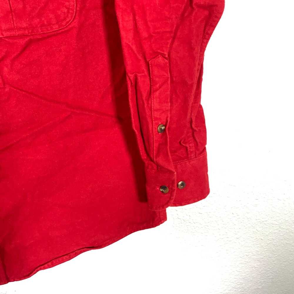 Vintage Cabelas Shirt Mens Medium Red Flannel Cha… - image 3