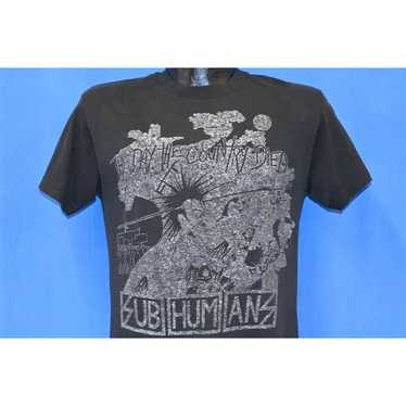 Tee Jays vtg 80s SUBHUMANS DAY THE COUNTRY DIED UK