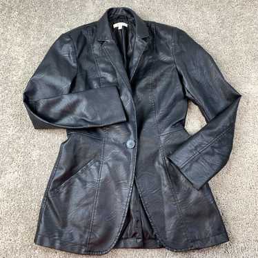 Vintage Max Studio Faux Leather Motorcycle Jacket… - image 1
