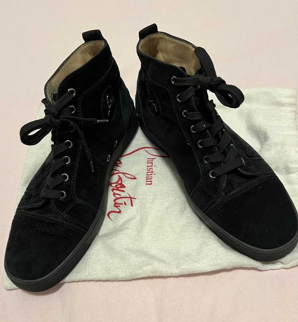 Christian Louboutin Rare black on black hi-top Lo… - image 5