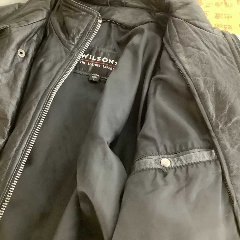 Vintage Wilson's Black Lambskin Leather Jacket- V… - image 11