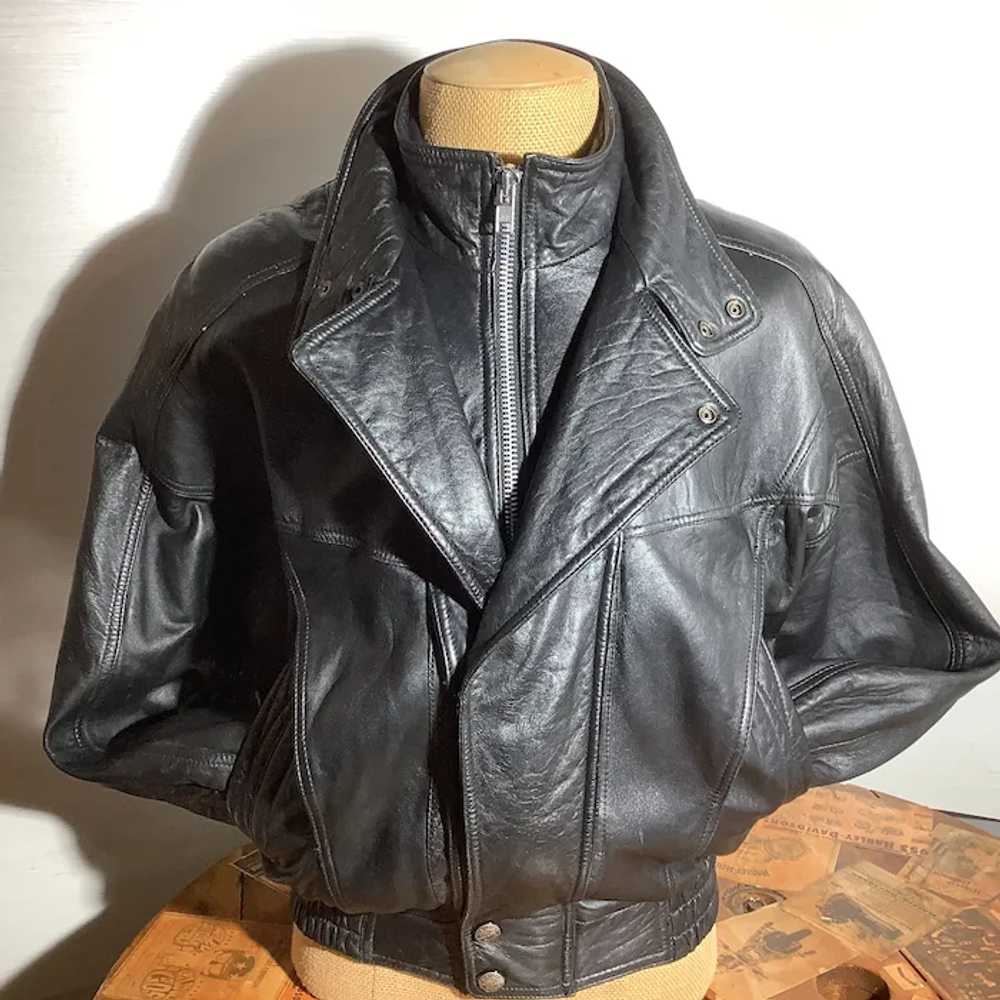 Vintage Wilson's Black Lambskin Leather Jacket- V… - image 3