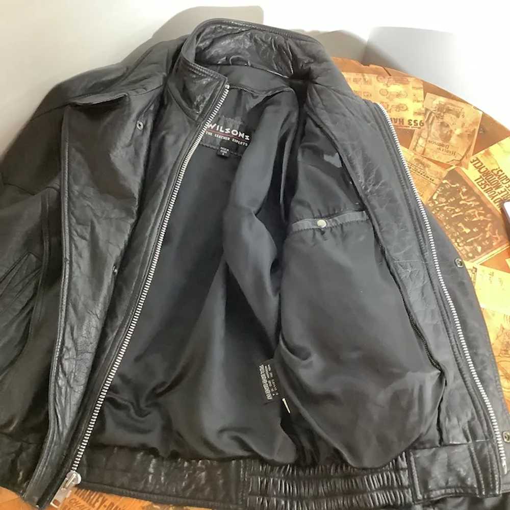 Vintage Wilson's Black Lambskin Leather Jacket- V… - image 8
