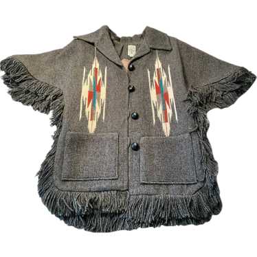 Chimayo Vintage Wool Gilbert Ortega Poncho