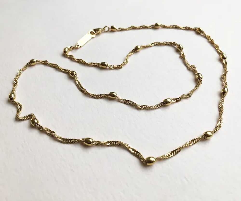 Dainty gold chain necklace Napier, 60s vintage ba… - image 11