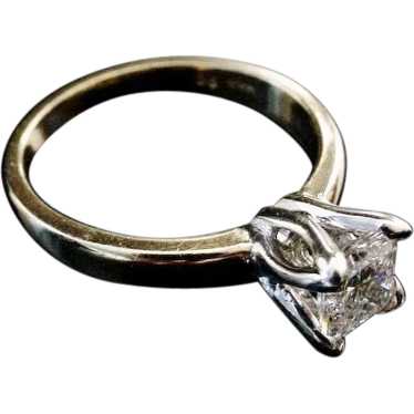 Solitaire Diamond Ring in a Tulip Head Mounting “R