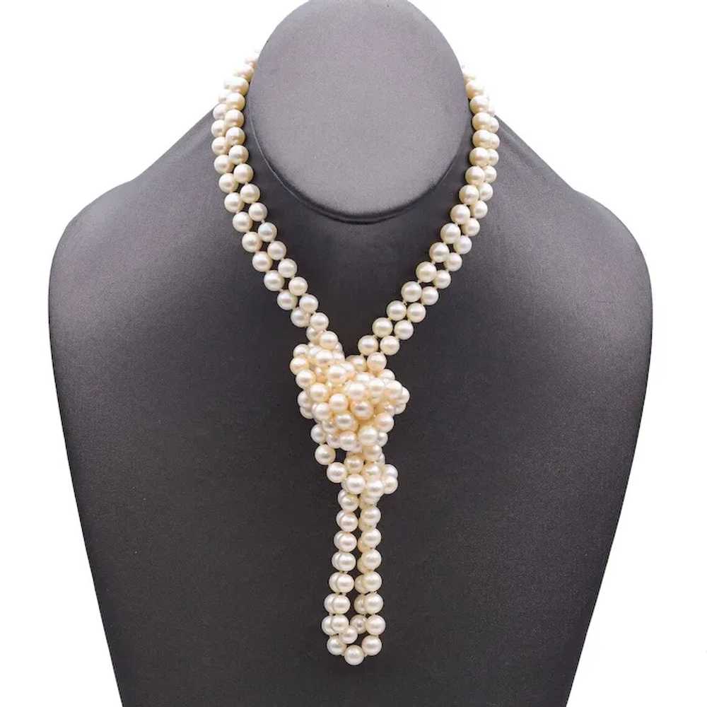 Vintage Pearl Long Beaded Strand Necklace 64 Inch… - image 4