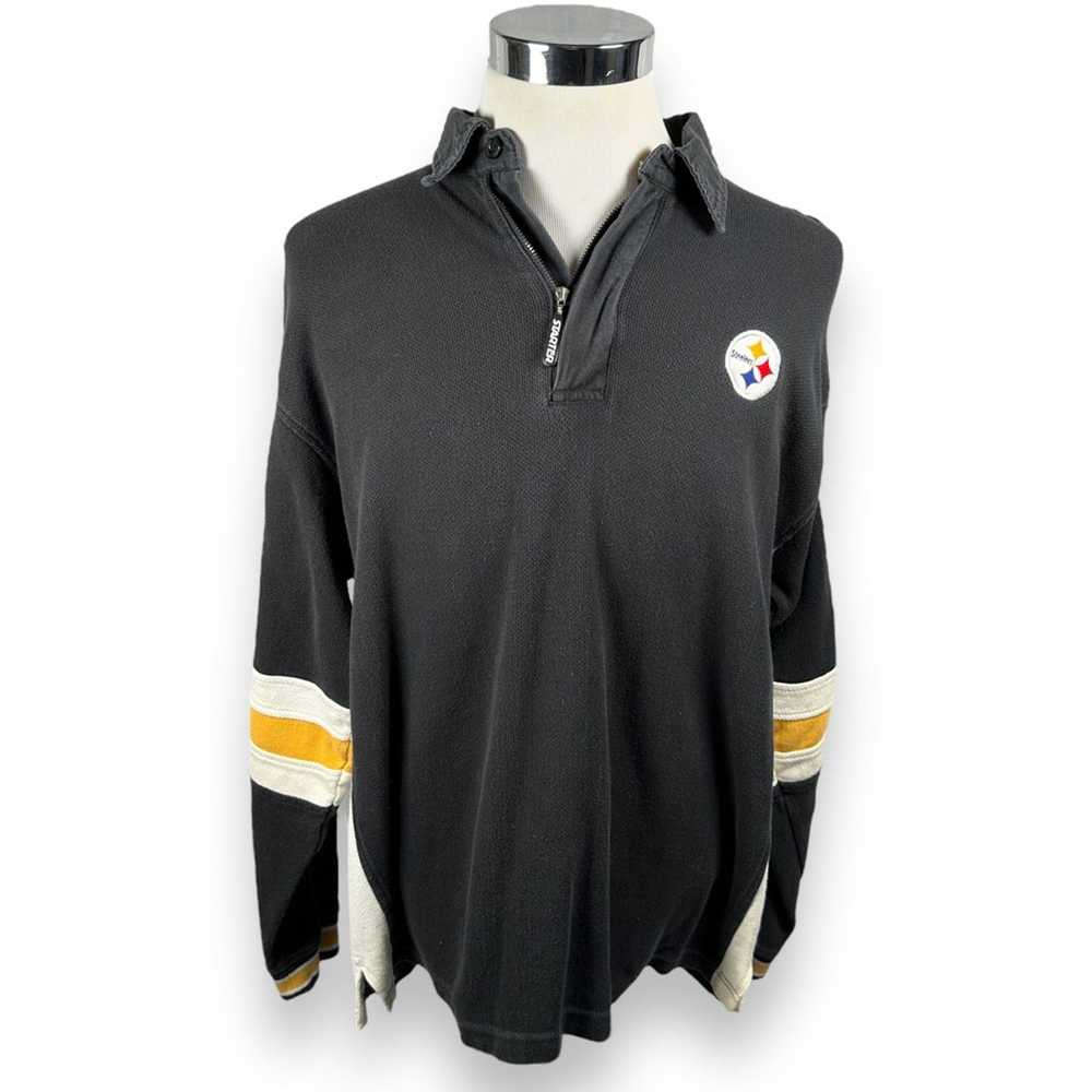 Starter Steelers Starter Pro Line 1/4 Zip Shirt V… - image 1