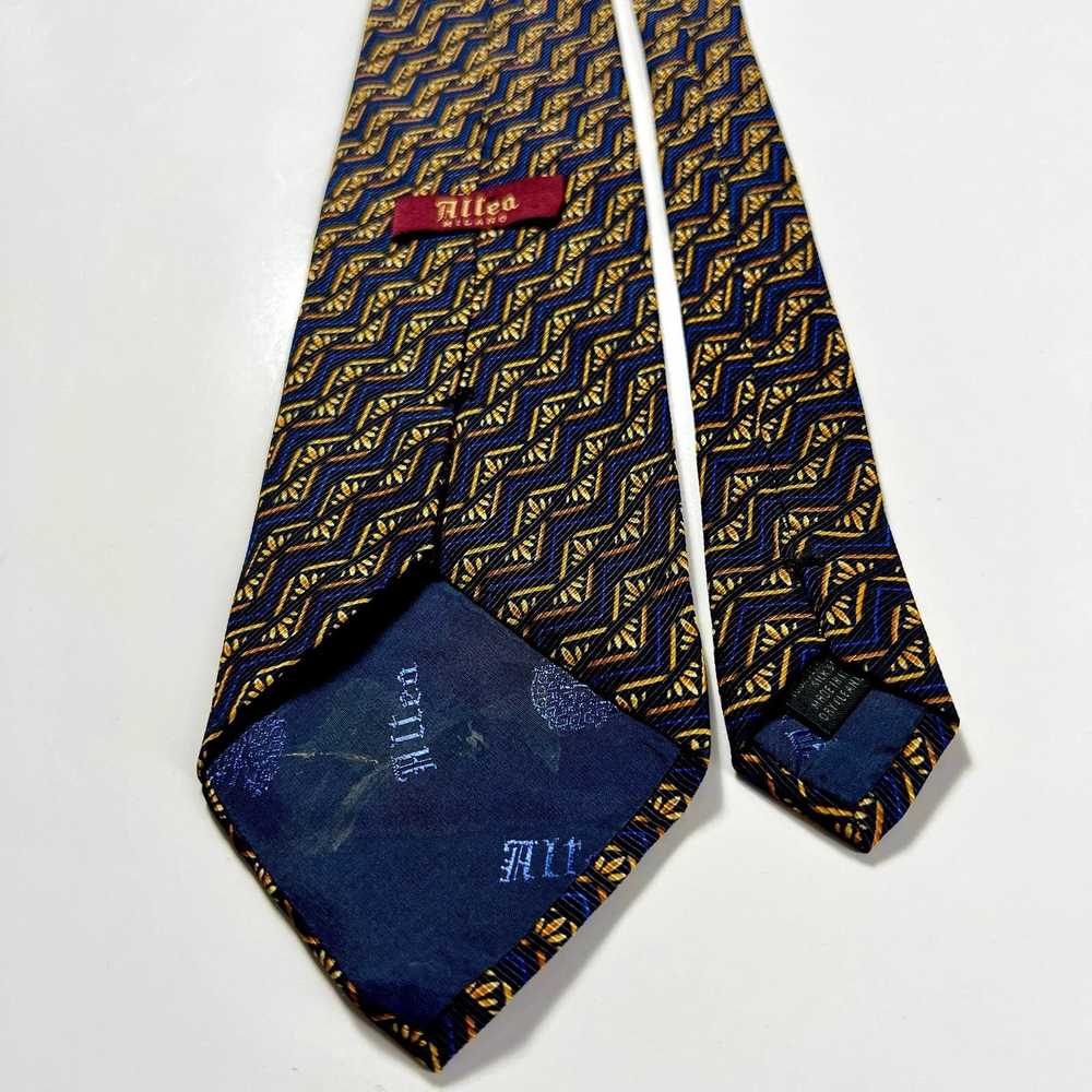 Altea Altea Milano Men's Tie Blue Gold 100% Silk … - image 2