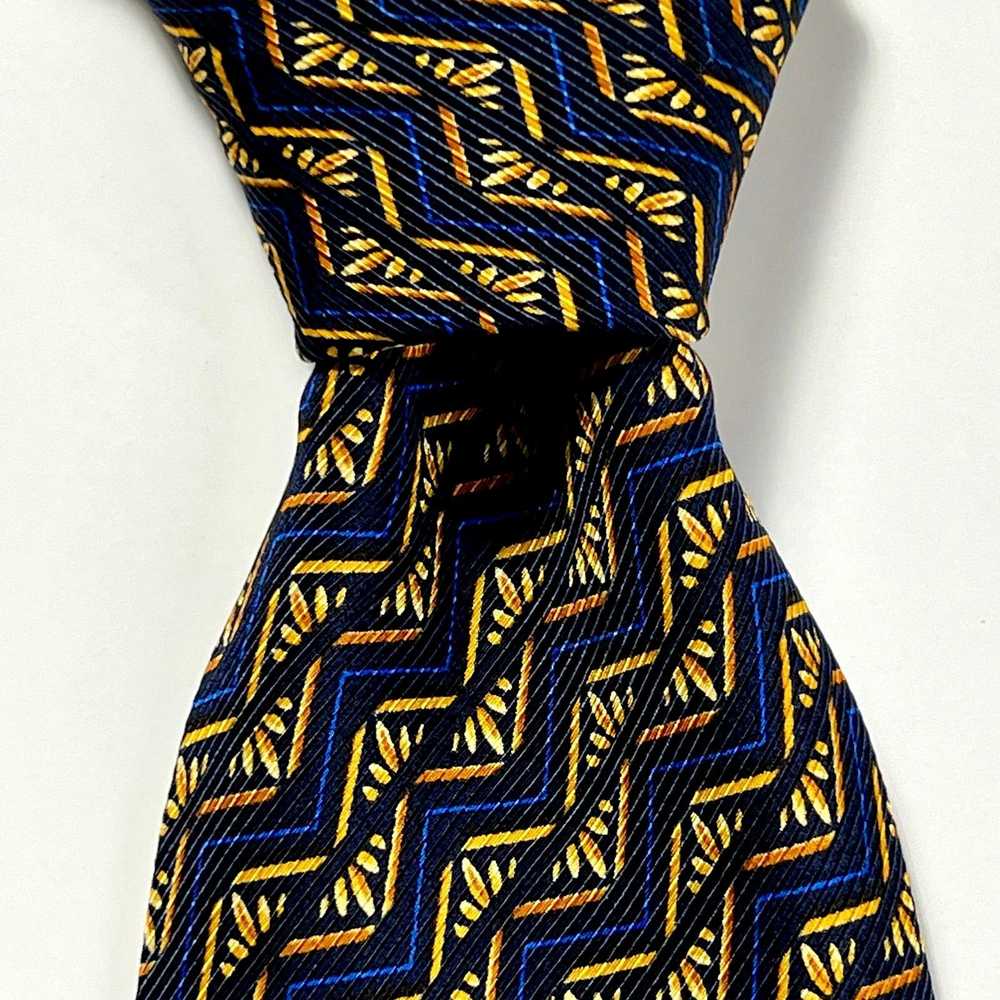 Altea Altea Milano Men's Tie Blue Gold 100% Silk … - image 4