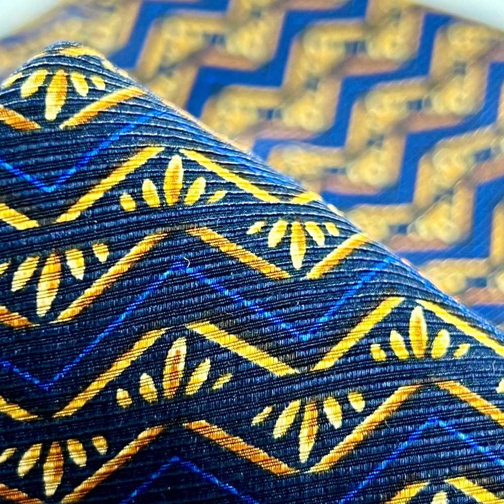Altea Altea Milano Men's Tie Blue Gold 100% Silk … - image 5