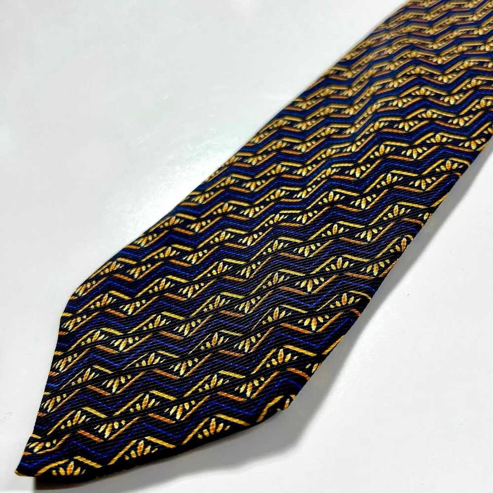 Altea Altea Milano Men's Tie Blue Gold 100% Silk … - image 6