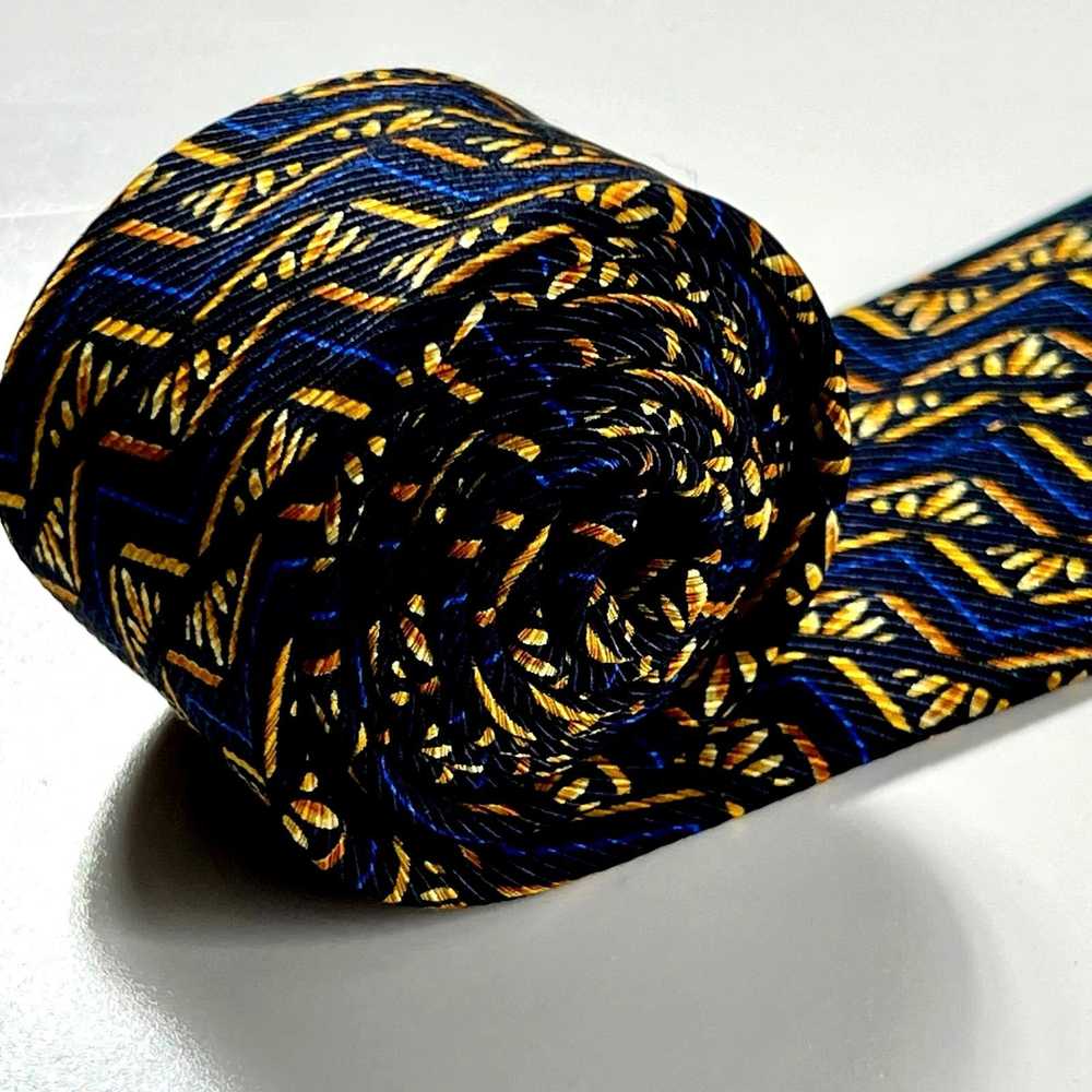 Altea Altea Milano Men's Tie Blue Gold 100% Silk … - image 7
