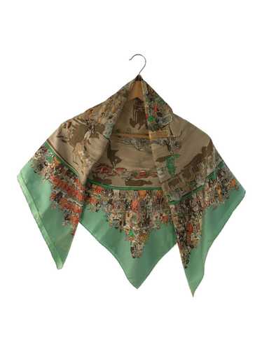 Used Hermes Carre 90/Cirque Molier/Scarf/Silk/Grn… - image 1