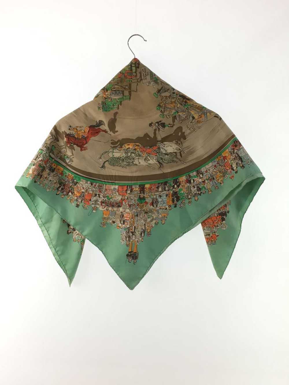 Used Hermes Carre 90/Cirque Molier/Scarf/Silk/Grn… - image 2