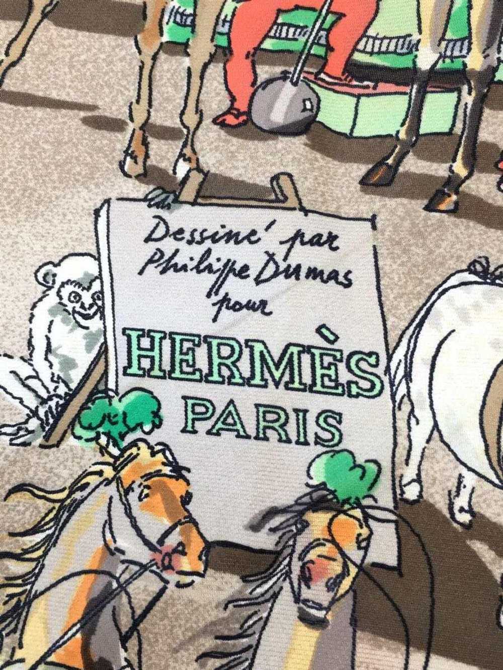 Used Hermes Carre 90/Cirque Molier/Scarf/Silk/Grn… - image 3