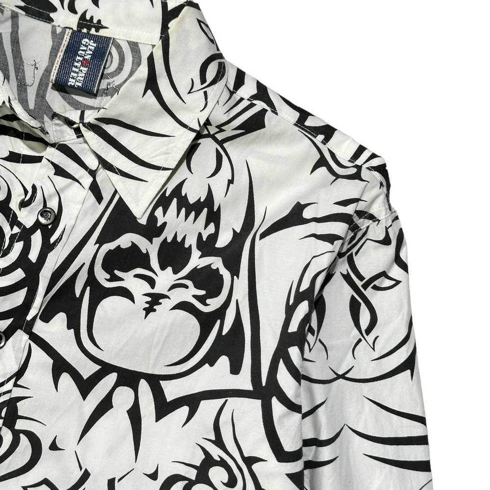 Jean Paul Gaultier Tribal dragon gothic print but… - image 2