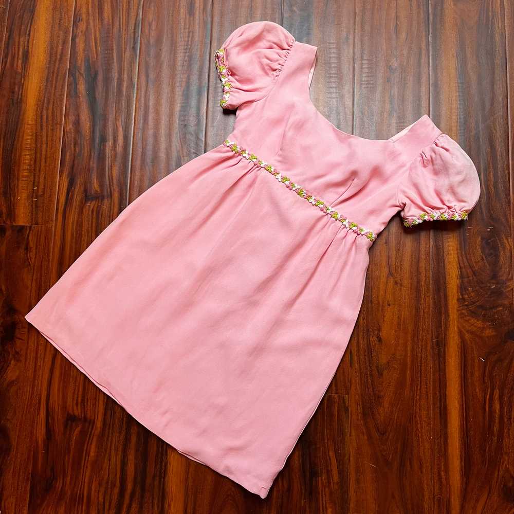 Vintage 1960's Pink Micro Mini Babydoll Dress - image 11