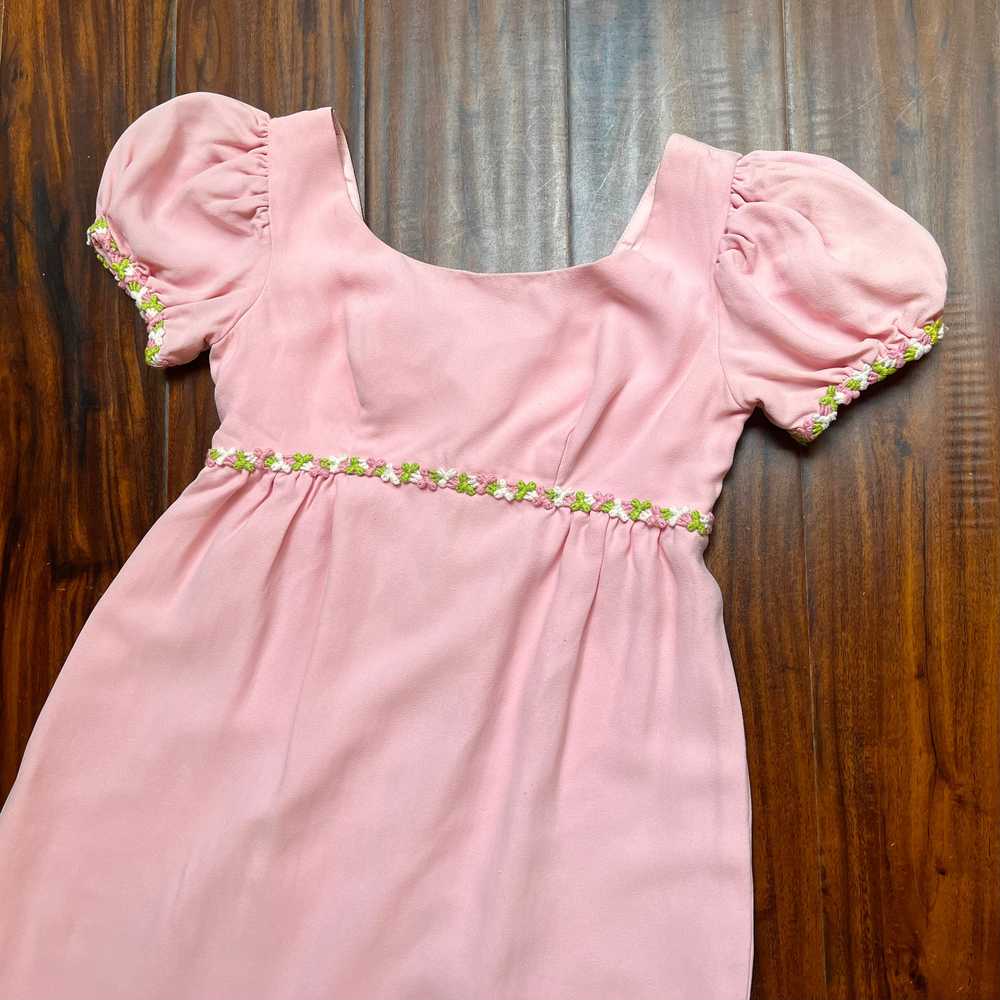 Vintage 1960's Pink Micro Mini Babydoll Dress - image 12