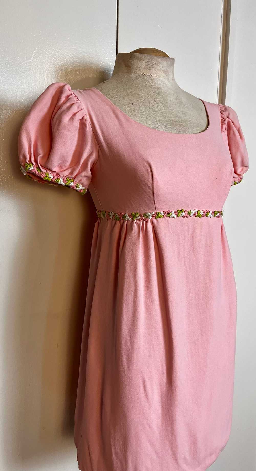 Vintage 1960's Pink Micro Mini Babydoll Dress - image 2