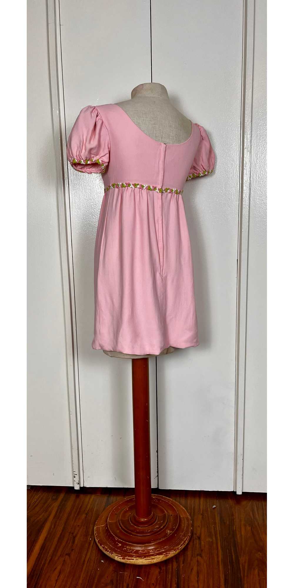 Vintage 1960's Pink Micro Mini Babydoll Dress - image 9