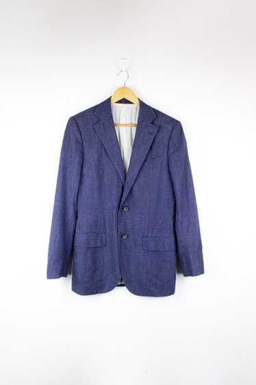 Suitsupply Suitsupply Navy Check Wool/Silk/Linen L