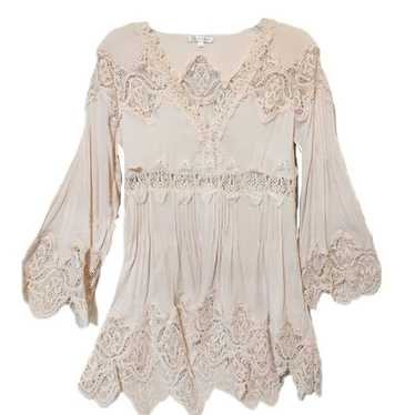 Lisa Robertson Gorgeous Embroidered Pastel Pink B… - image 1