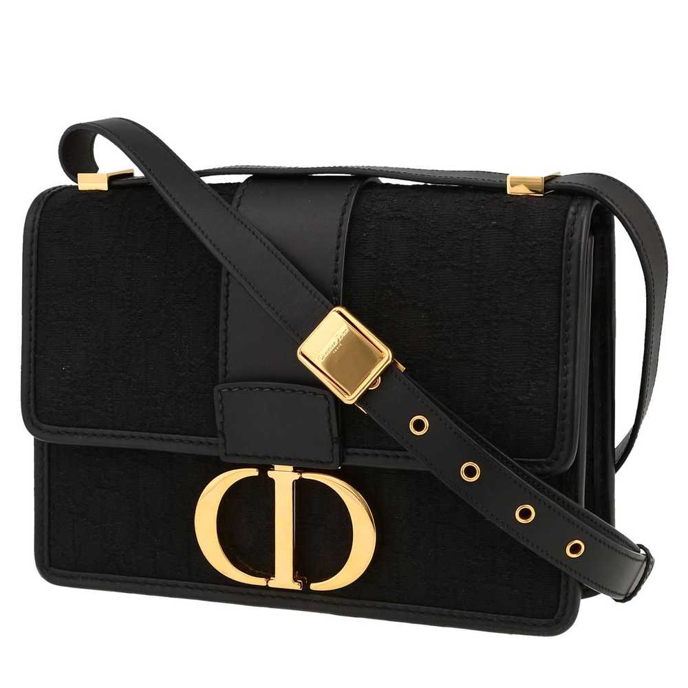 Dior 30 Montaigne handbag in black canvas and bla… - image 1