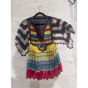 Women’s blouse colorful top size L uk 10