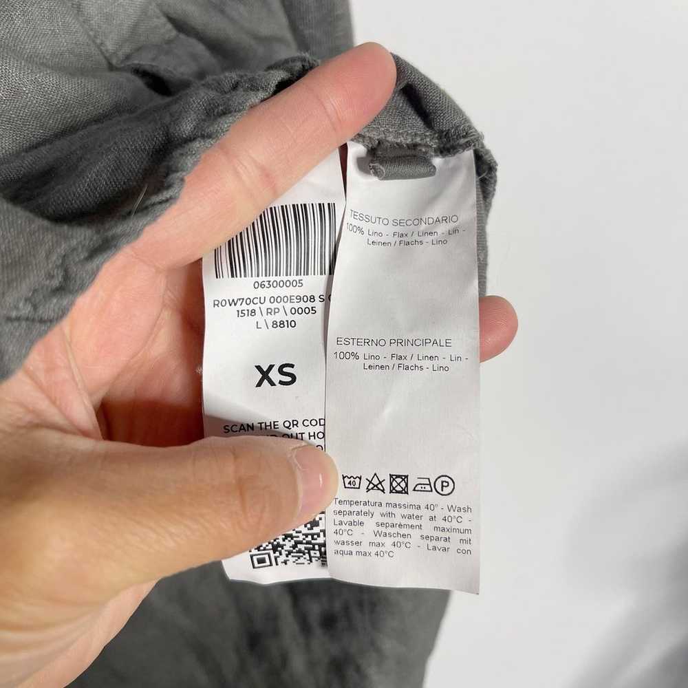 120% Lino Womens XSmall Gray Linen Long Sleeve Bu… - image 10