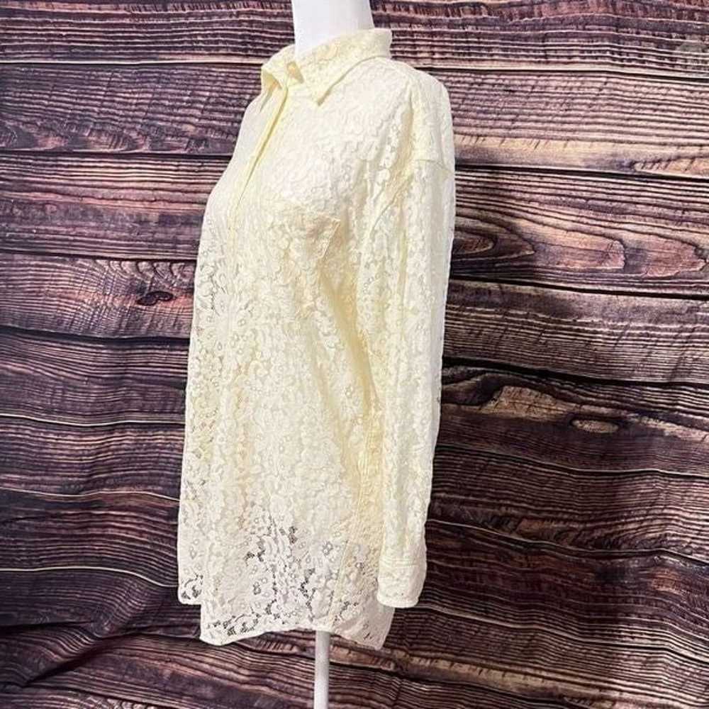 Equipment Femme** Small Lace Long Sleeve Blouse T… - image 6