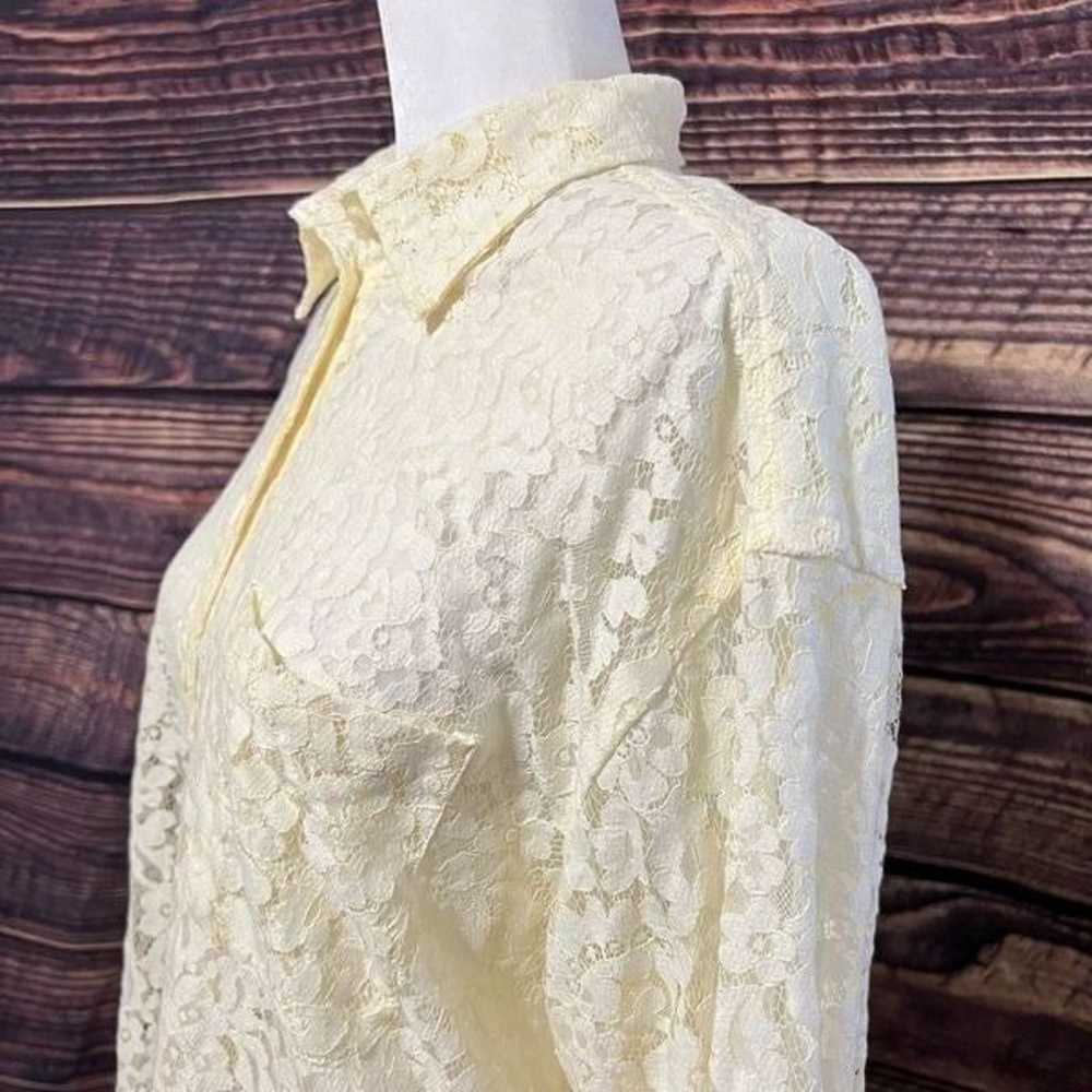 Equipment Femme** Small Lace Long Sleeve Blouse T… - image 7