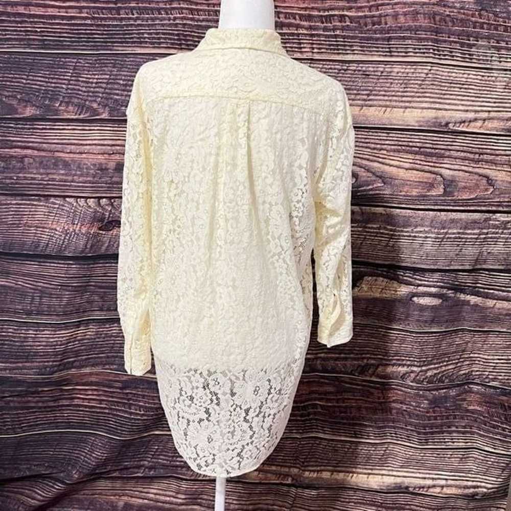 Equipment Femme** Small Lace Long Sleeve Blouse T… - image 8