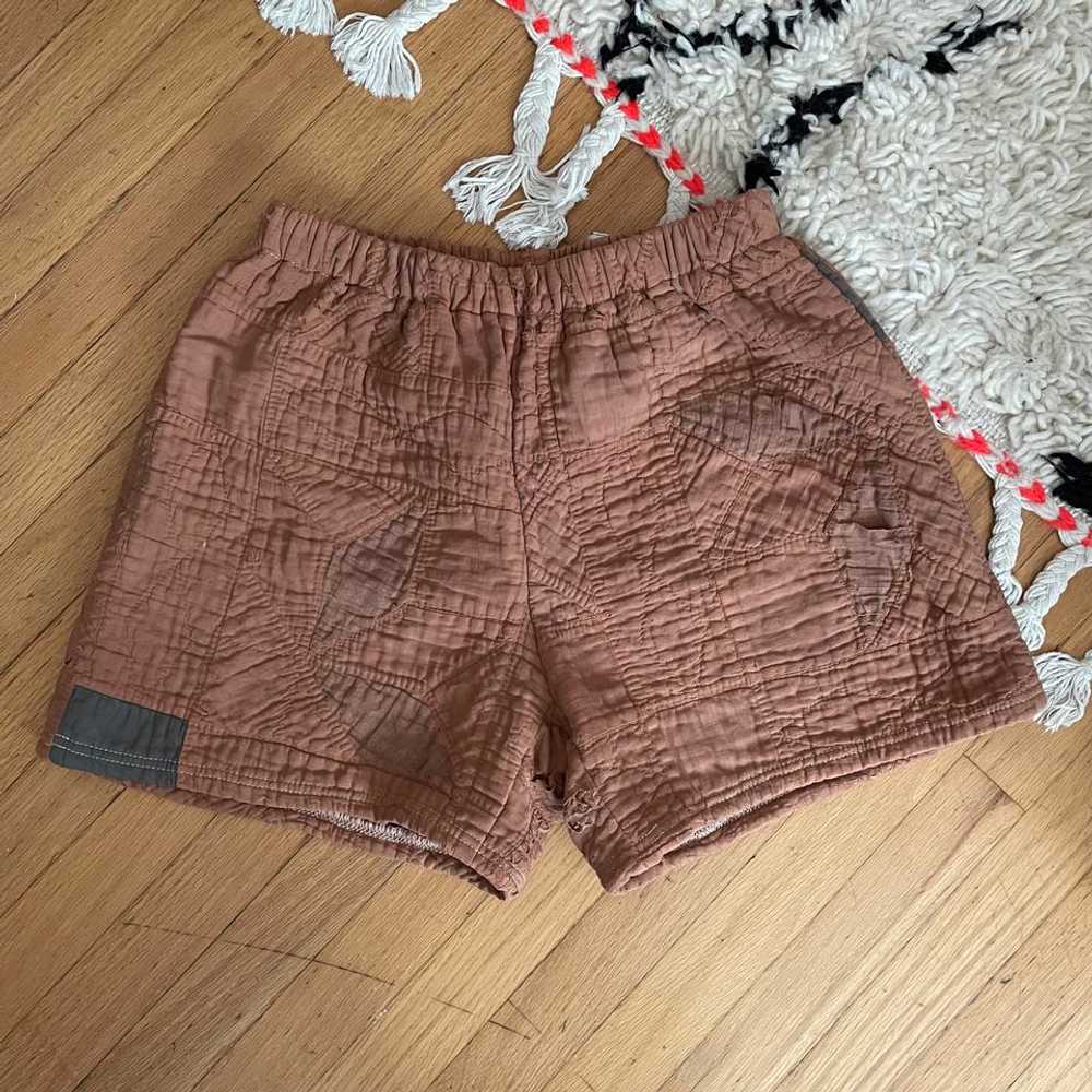 Handmade Shorts out of vintage quilt- overdyed (O… - image 2
