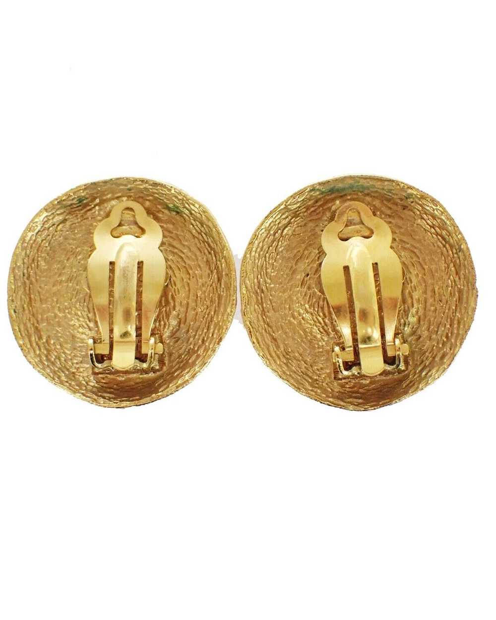 Chanel Coco Mark Button Earrings - image 7