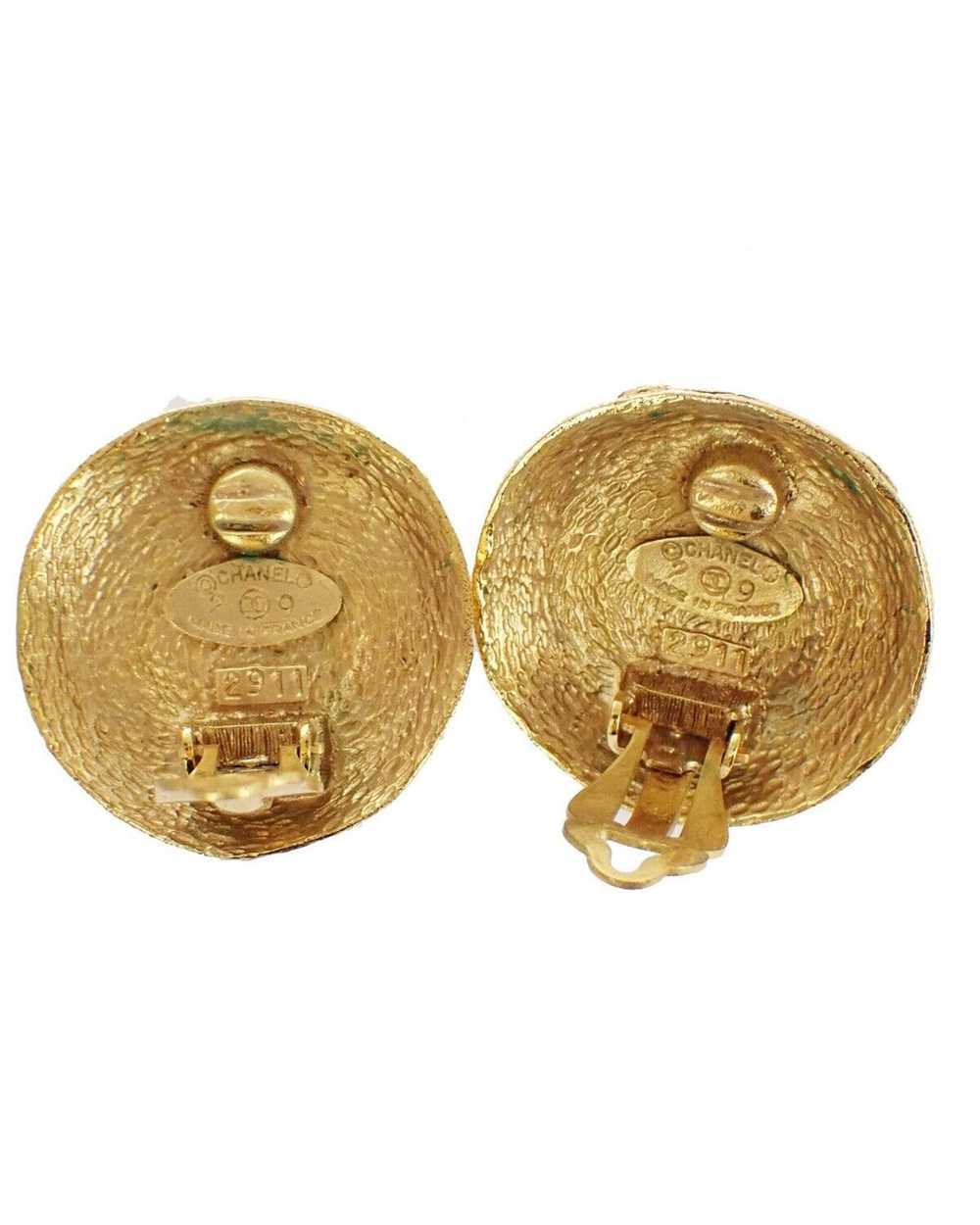 Chanel Coco Mark Button Earrings - image 9