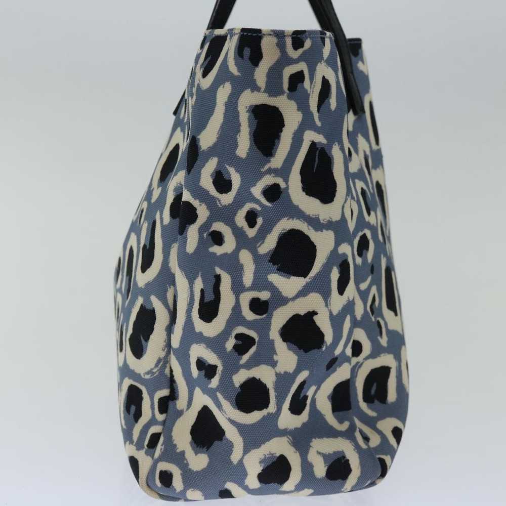 Gucci GUCCI Leopard Hand Bag Canvas Blue 284721 A… - image 3