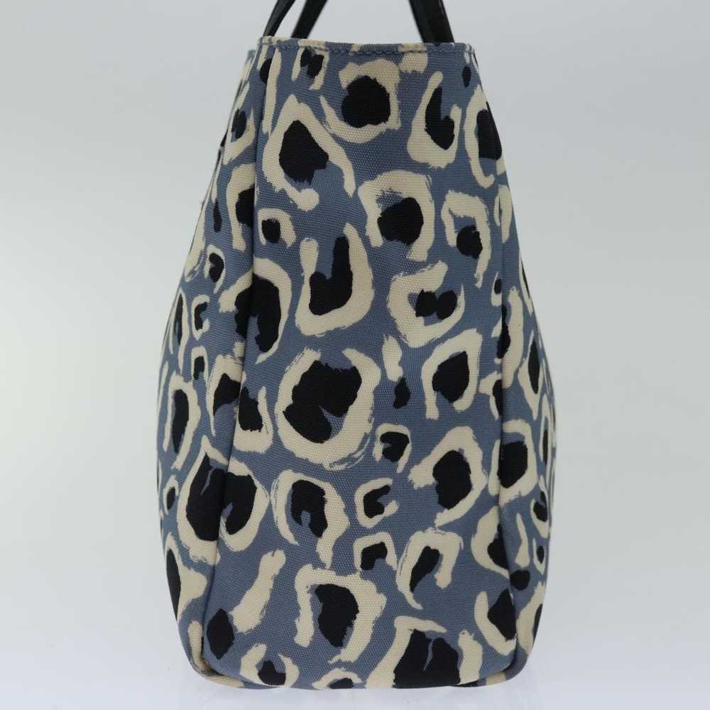 Gucci GUCCI Leopard Hand Bag Canvas Blue 284721 A… - image 4