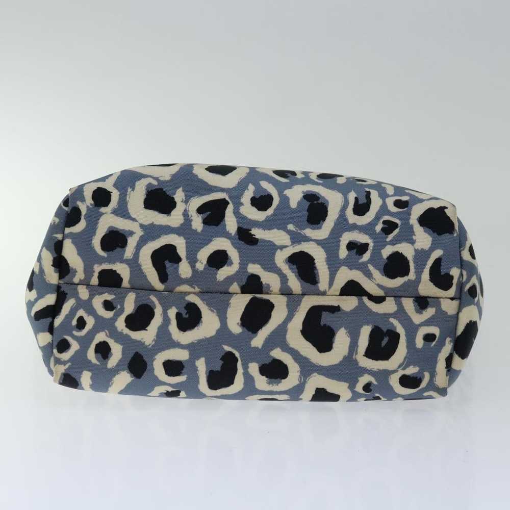 Gucci GUCCI Leopard Hand Bag Canvas Blue 284721 A… - image 5