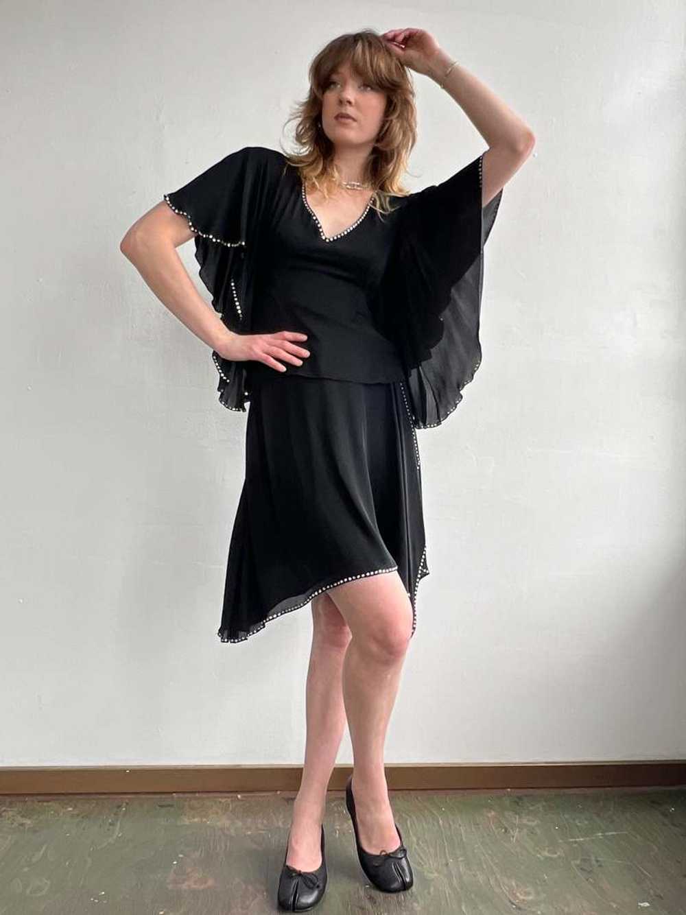 Cacharel Silk Rhinestone Skirt - image 2