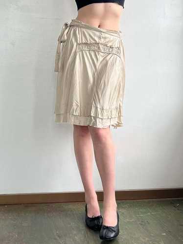 Silk Flutter Skirt - Sand