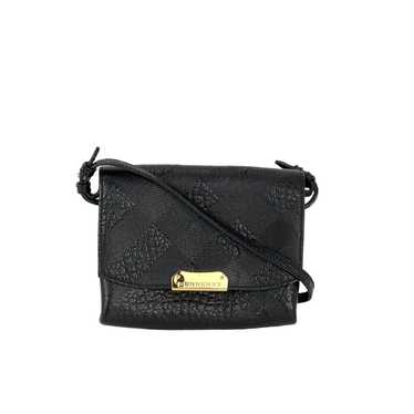 Burberry Signature Grain Leather Check Embossed L… - image 1