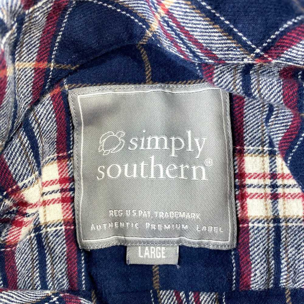 Vintage Simply Southern Button-Down Flannel Shirt… - image 3