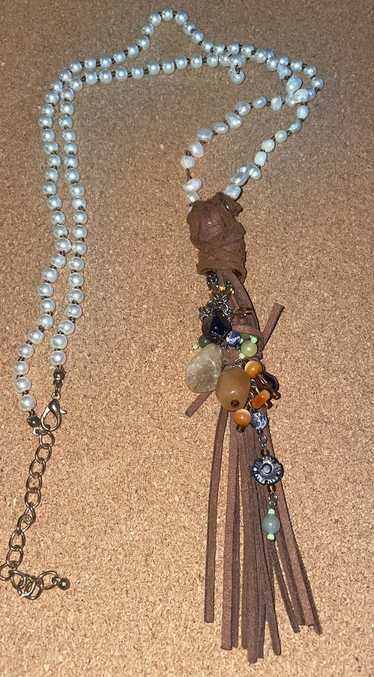 Vintage Sundance Vintage Pearl Tassel Necklace
