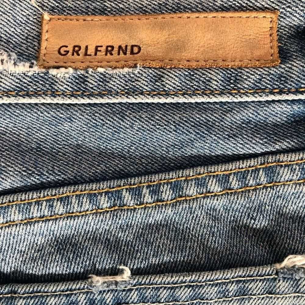 Grlfrnd GRLFRND Beverly distressed blue bermuda j… - image 7