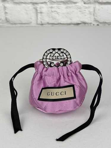 Gucci Crystal Embellished GG Hair Clip, Black